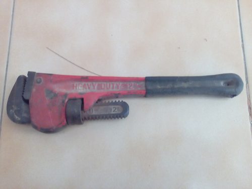 Plumbing works pipe wrench
